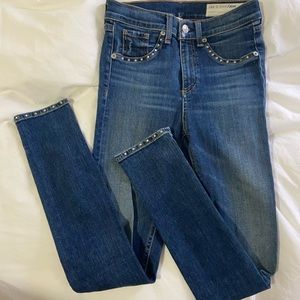 Rag & Bone Studded Skinny Jeans